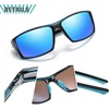 image:imageDUCO Polarized Sunglasses for Men Women UV400 Fishing Sunglasses F103  26G Lightweight TR90 Frame Wrap Around Sports Sunglasses for Driving Running CyclingBlackblue
