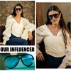 image:imageDUCO Retro Aviator Polarized Sunglasses Women Men Vintage Double Bridge Sun Glasses Classic Shades DC1208Black Frame Transparent Blue Lens