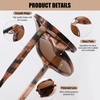 image:imageDUCO Retro Aviator Polarized Sunglasses Women Men Vintage Double Bridge Sun Glasses Classic Shades DC1208Brown Tortoise Brown Lens