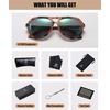 image:imageDUCO Retro Aviator Polarized Sunglasses Women Men Vintage Double Bridge Sun Glasses Classic Shades DC1208Brown Tortoise Revo Green Lens
