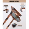 image:imageDUCO Retro Aviator Polarized Sunglasses Women Men Vintage Double Bridge Sun Glasses Classic Shades DC1208Brown Tortoise Revo Green Lens