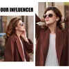 image:imageDUCO Retro Aviator Polarized Sunglasses Women Men Vintage Double Bridge Sun Glasses Classic Shades DC1208Transparent Brown Frame Green Brown Lens