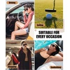 image:imageDUCO Retro Aviator Polarized Sunglasses Women Men Vintage Double Bridge Sun Glasses Classic Shades DC1208Transparent Brown Frame Green Brown Lens