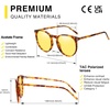 image:imageDUCO Retro Round Polarized Night Vision Glasses for Men Women HD Anti Glare Acetate Frame Night Driving Glasses for Men 8301YTortoise Frame Night Vision Lens