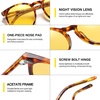 image:imageDUCO Retro Round Polarized Night Vision Glasses for Men Women HD Anti Glare Acetate Frame Night Driving Glasses for Men 8301YTortoise Frame Night Vision Lens