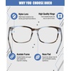 image:imageDUCO Retro Square Blue Light Glasses For Men Blue Ray Blocking Glasses Computer Gaming Glasses Nylon Lens Acetate Frame Blue 8302Blue