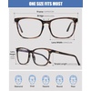image:imageDUCO Retro Square Blue Light Glasses For Men Blue Ray Blocking Glasses Computer Gaming Glasses Nylon Lens Acetate Frame Blue 8302Brown