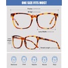 image:imageDUCO Retro Square Blue Light Glasses For Men Blue Ray Blocking Glasses Computer Gaming Glasses Nylon Lens Acetate Frame Blue 8302Brown Tortoise