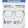 image:imageDUCO Retro Square Blue Light Glasses For Men Blue Ray Blocking Glasses Computer Gaming Glasses Nylon Lens Acetate Frame Blue 8302Green