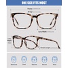 image:imageDUCO Retro Square Blue Light Glasses For Men Blue Ray Blocking Glasses Computer Gaming Glasses Nylon Lens Acetate Frame Blue 8302Grey Tortoise