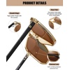 image:imageDUCO Retro Vintage Square Polarized Aviator Sunglasses Womens Mens Double Bridge Sun Glasses DC3001Transparent Gold Frame Brown Lens