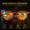 image:imageDUCO Round Women Polarized Night Vision Driving Anti Glare Yellow Glasses Polarized Reduce Glare and Enhance Vision 5206