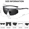 image:imageDUCO Sports Mens Sunglasses Trendy Square Polarized Running Sunglasses For Women UV400 Lens DC8238 Gunmetal Frame Gray Lens