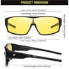 image:imageDUCO Sports Polarized Fit Over Sunglasses for Men Women Wrap Around Wear Over Glasses for Cycling FishingB Black Frame Night Vision Lens
