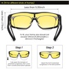 image:imageDUCO Sports Polarized Fit Over Sunglasses for Men Women Wrap Around Wear Over Glasses for Cycling FishingB Black Frame Night Vision Lens