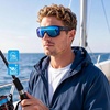 image:imageDUCO Sports Polarized Fit Over Sunglasses for Men Women Wrap Around Wear Over Glasses for Cycling FishingB Black Frame Revo Blue Lens