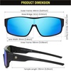 image:imageDUCO Sports Polarized Fit Over Sunglasses for Men Women Wrap Around Wear Over Glasses for Cycling FishingB Black Frame Revo Blue Lens