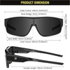 image:imageDUCO Sports Polarized Fit Over Sunglasses for Men Women Wrap Around Wear Over Glasses for Cycling FishingB Shine Black Frame Grey Lens