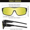 image:imageDUCO Sports Polarized Fit Over Sunglasses for Men Women Wrap Around Wear Over Glasses for Cycling FishingB Shine Black Frame Revo Gold Lens