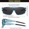 image:imageDUCO Sports Polarized Fit Over Sunglasses for Men Women Wrap Around Wear Over Glasses for Cycling FishingB Transparent Blue Frame Gray Lens