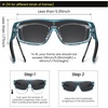 image:imageDUCO Sports Polarized Fit Over Sunglasses for Men Women Wrap Around Wear Over Glasses for Cycling FishingB Transparent Blue Frame Gray Lens