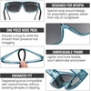 image:imageDUCO Sports Polarized Fit Over Sunglasses for Men Women Wrap Around Wear Over Glasses for Cycling FishingB Transparent Blue Frame Gray Lens