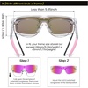 image:imageDUCO Sports Polarized Fit Over Sunglasses for Men Women Wrap Around Wear Over Glasses for Cycling FishingB Transparent Frame Revo Pink Lens