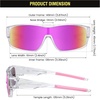image:imageDUCO Sports Polarized Fit Over Sunglasses for Men Women Wrap Around Wear Over Glasses for Cycling FishingB Transparent Frame Revo Pink Lens