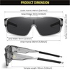 image:imageDUCO Sports Polarized Fit Over Sunglasses for Men Women Wrap Around Wear Over Glasses for Cycling FishingB Transparent Gray Frame Gray Lens
