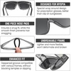 image:imageDUCO Sports Polarized Fit Over Sunglasses for Men Women Wrap Around Wear Over Glasses for Cycling FishingB Transparent Gray Frame Gray Lens