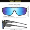 image:imageDUCO Sports Polarized Fit Over Sunglasses for Men Women Wrap Around Wear Over Glasses for Cycling FishingB Transparent Grey Frame Revo Blue Lens