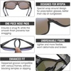 image:imageDUCO Sports Polarized Fit Over Sunglasses for Men Women Wrap Around Wear Over Glasses for Cycling FishingB Transparent Grey Frame Revo Blue Lens