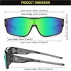 image:imageDUCO Sports Polarized Fit Over Sunglasses for Men Women Wrap Around Wear Over Glasses for Cycling FishingTransparent Gray Frame Revo Green Lens