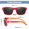 image:imageDUCO Sports Polarized Kids Sunglasses Boys Girls Unbreakable Youth Baseball Shades UV400 Protection Age 610 K001