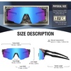 image:imageDUCO Sports Sunglasses NonPolarized UV400 Adults Running Shades DC0042Black Blue