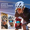 image:imageDUCO Sports Sunglasses NonPolarized UV400 Adults Running Shades DC0042Black Orange