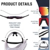 image:imageDUCO Sports Sunglasses NonPolarized UV400 Adults Running Shades DC0042Black Orange