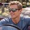 image:imageDUCO Sports Sunglasses NonPolarized UV400 Adults Running Shades DC0042Black Silver