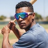 image:imageDUCO Sports Sunglasses NonPolarized UV400 Adults Running Shades DC0042White Blue
