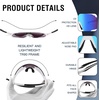 image:imageDUCO Sports Sunglasses NonPolarized UV400 Adults Running Shades DC0042White Blue