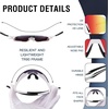 image:imageDUCO Sports Sunglasses NonPolarized UV400 Adults Running Shades DC0042White Orange