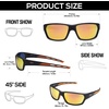 image:imageDUCO Sports Sunglasses for Men Women Lightweight UV400 Protection Polarized Glasses for Cycling Running Softball BaseballOrange Lens Orange Frame
