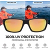 image:imageDUCO Sports Sunglasses for Men Women Lightweight UV400 Protection Polarized Glasses for Cycling Running Softball BaseballOrange Lens Orange Frame