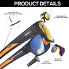 image:imageDUCO Sports Sunglasses for Men Women Lightweight UV400 Protection Polarized Glasses for Cycling Running Softball BaseballOrange Lens Orange Frame