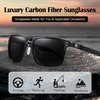 image:imageDUCO Sunglasses men Polarized Retro Square Sunglasses for men UV Protection Sports Sun Glasses for Golfing Running 8208Black Frame Grey Lens