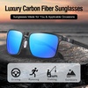 image:imageDUCO Sunglasses men Polarized Retro Square Sunglasses for men UV Protection Sports Sun Glasses for Golfing Running 8208Black Frame Revo Blue Lens