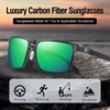image:imageDUCO Sunglasses men Polarized Retro Square Sunglasses for men UV Protection Sports Sun Glasses for Golfing Running 8208Black Frame Revo Green Lens