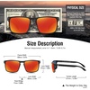 image:imageDUCO Sunglasses men Polarized Retro Square Sunglasses for men UV Protection Sports Sun Glasses for Golfing Running 8208Black Frame Revo Red Lens