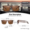image:imageDUCO Sunglasses men Polarized Retro Square Sunglasses for men UV Protection Sports Sun Glasses for Golfing Running 8208Brown