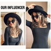 image:imageDUCO Trendy Heart Polarized Sunglasses for Women Narrow 1206Black Frame Grey Lens